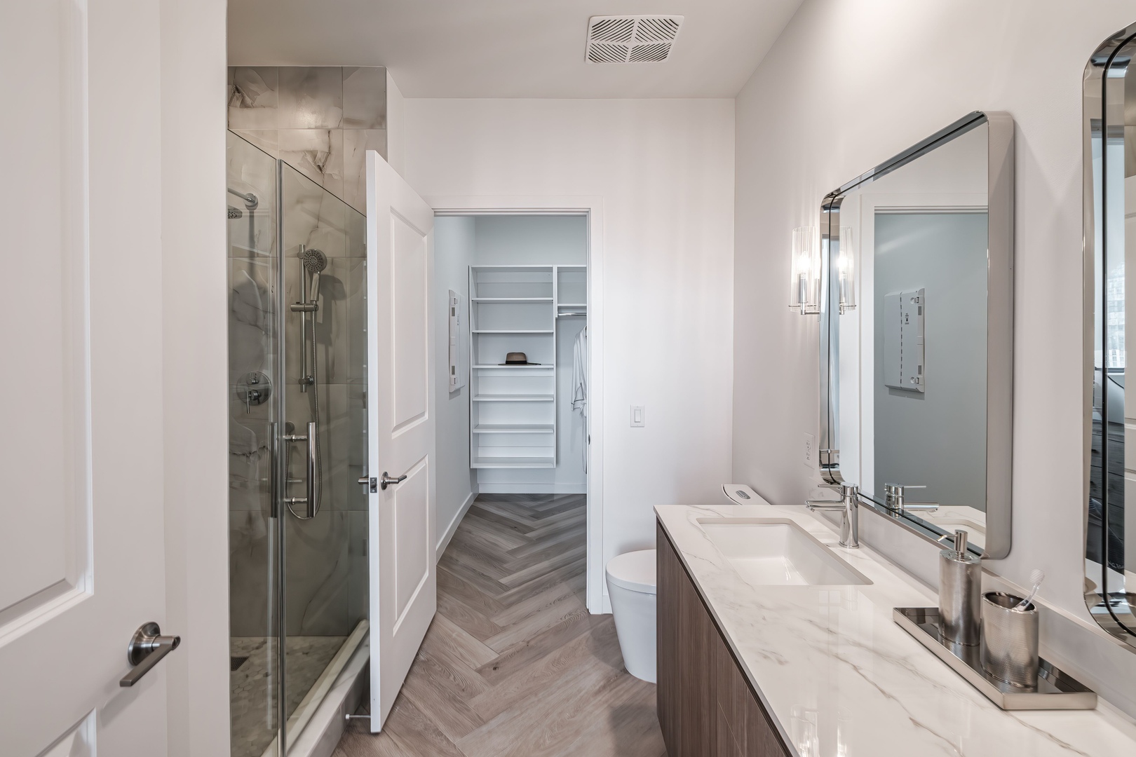 Bathroom and closet